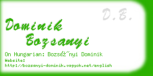 dominik bozsanyi business card